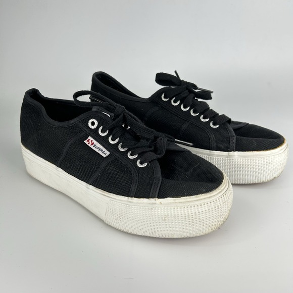Superga Shoes - Superga Platform‎ Casual Sneakers Black Women's Size 7